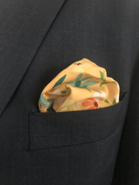 Royal blue and yellow Tie set