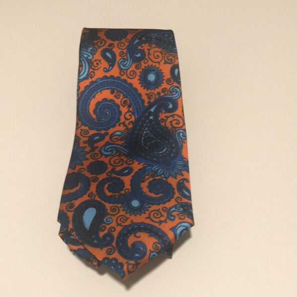 Orange and blue Tie set