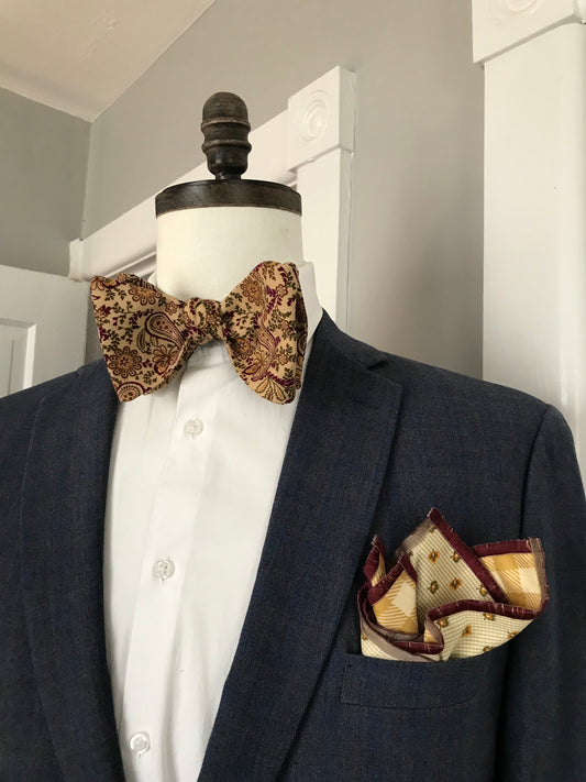Paisley print Bowtie Set (FATBOW)