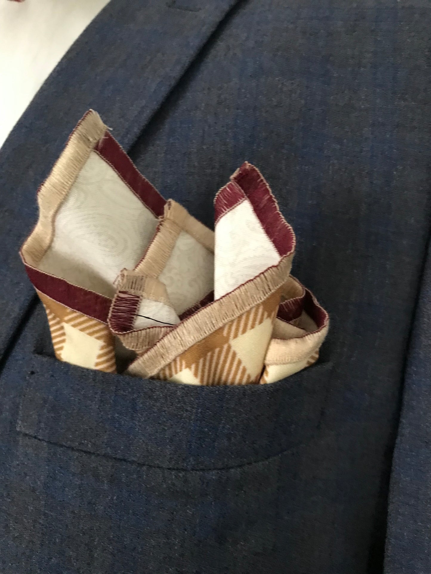 Rusty and tan reversible Bowtie set (FATBOW)