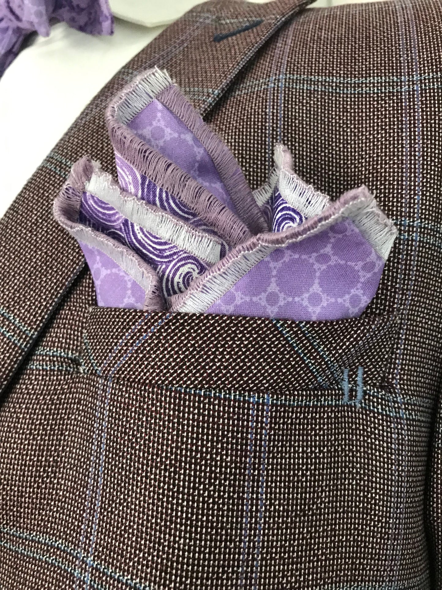 Purple and purple reversible Bowtie set (traditional