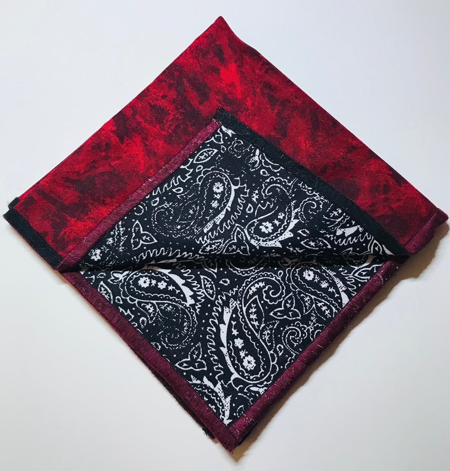 Burgundy and black reversible Bowtie set with blending socks