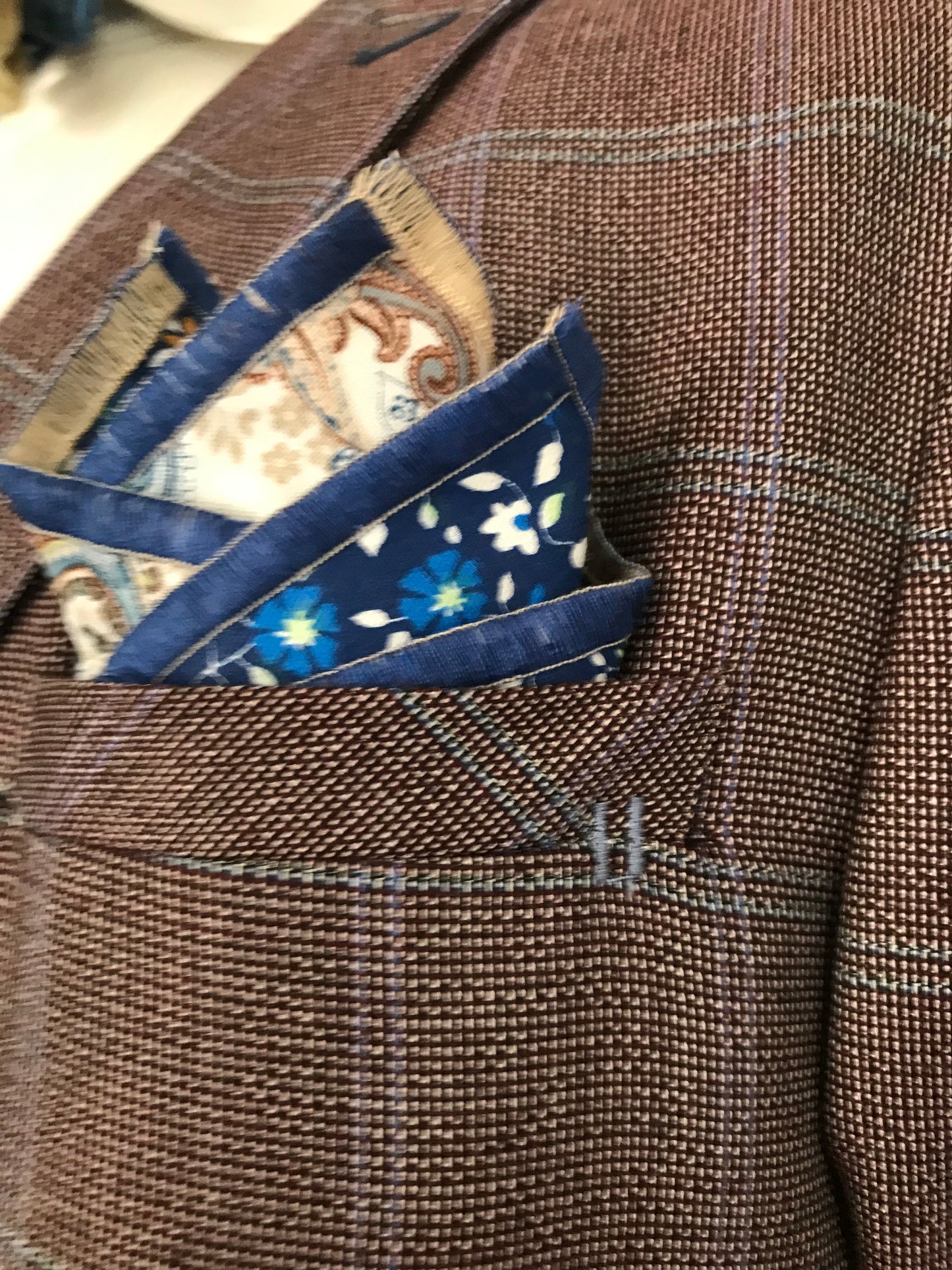 Blue and gold reversible Bowtie set (traditional)