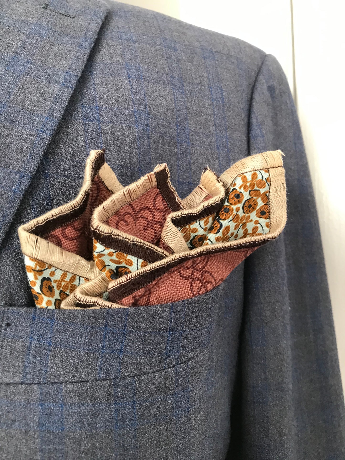 Coco brown and mixed brown reversible Bowtie set (FATBOW)