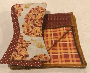 Deep Orange and tan bowtie set