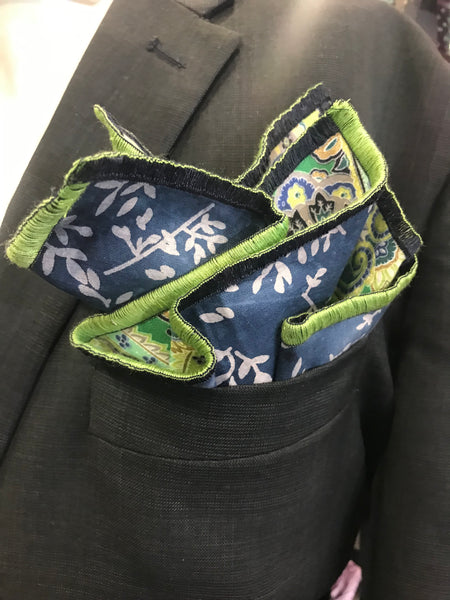 Green and Blue with Grey Bow tie set