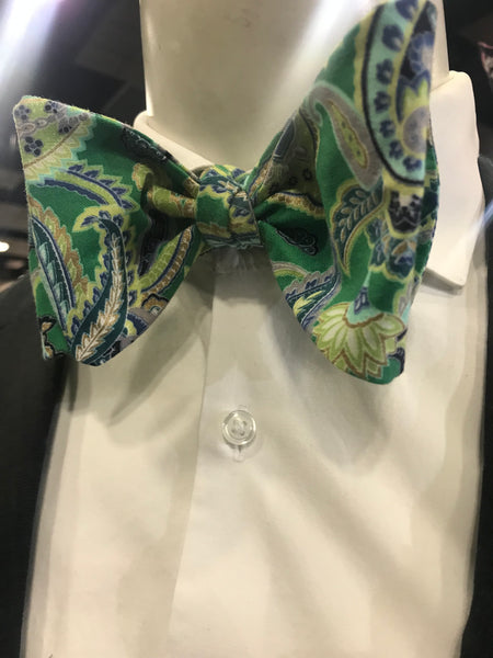 Green and Blue with Grey Bow tie set