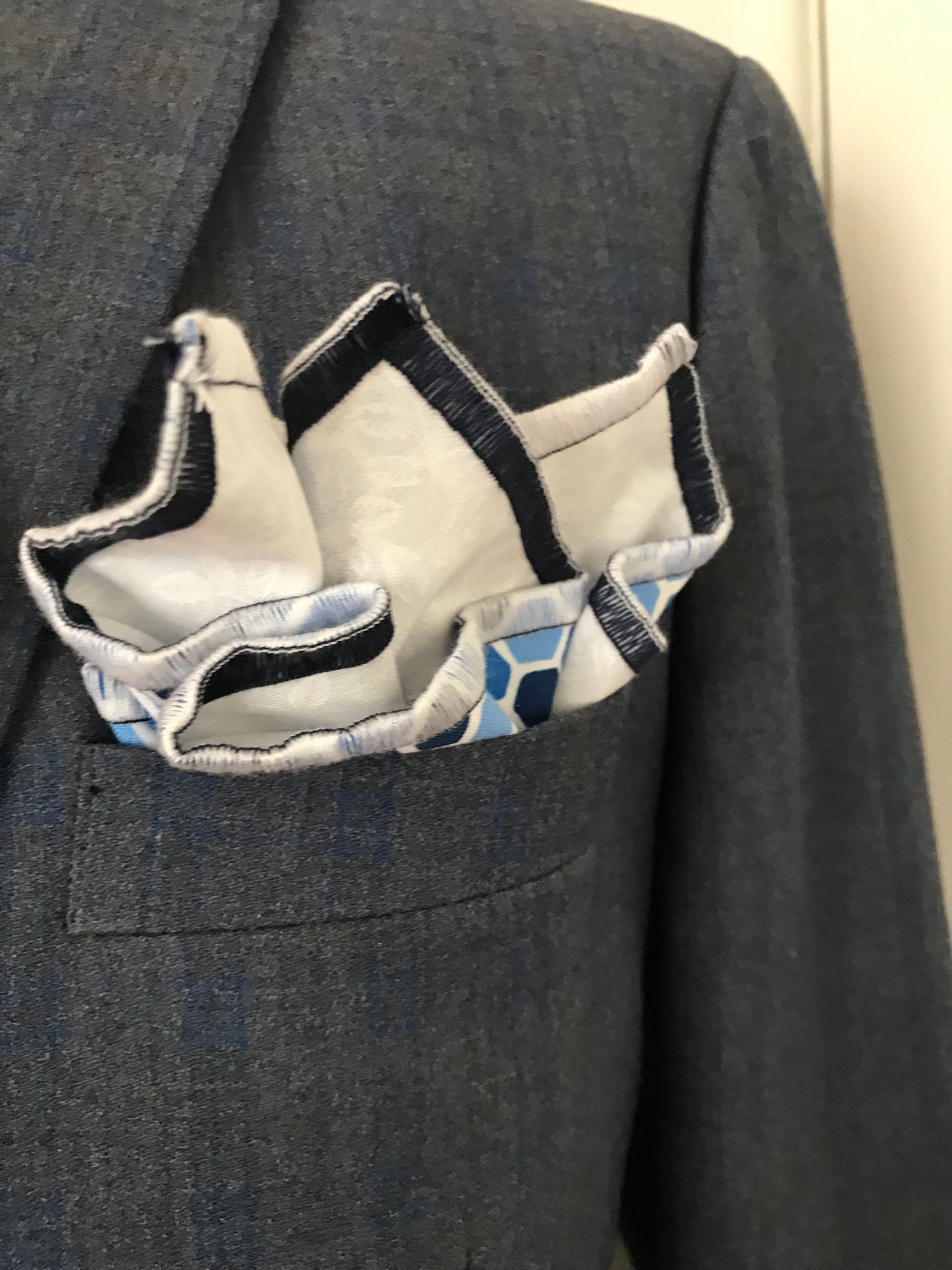 Blue print Bowtie Set (FATBOW)
