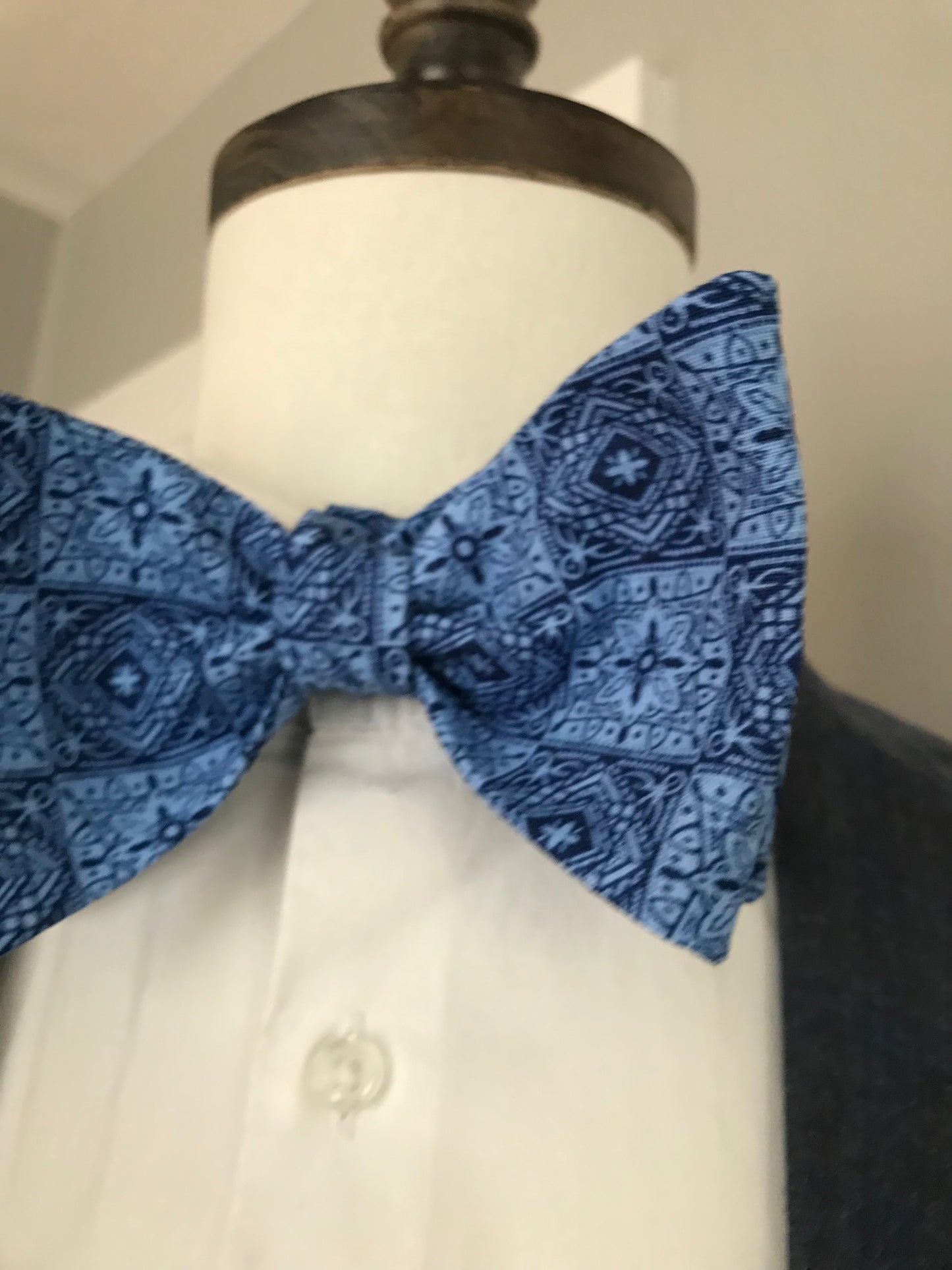 Blue print Bowtie Set (FATBOW)