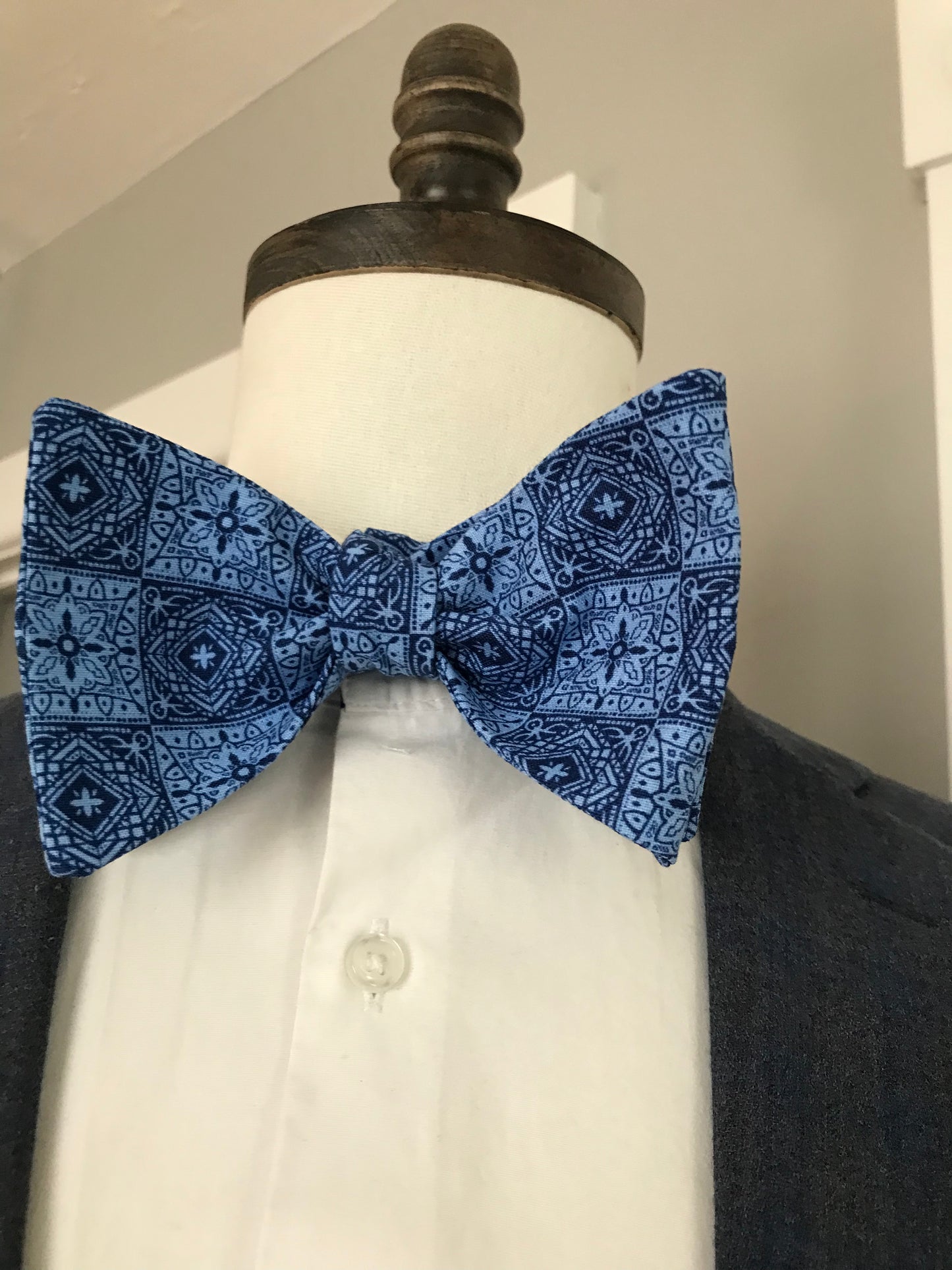 Blue print Bowtie Set (FATBOW)