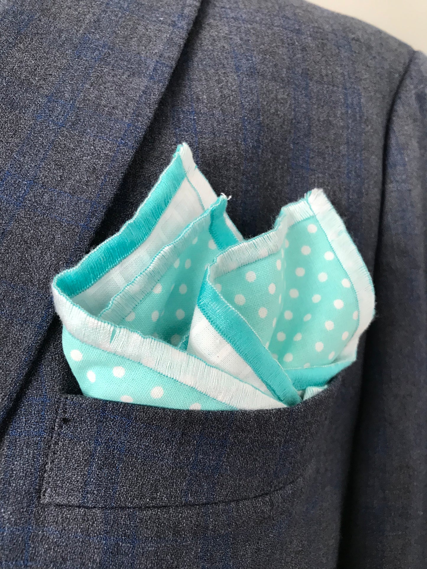 Light tealish paisley Bowtie set (FATBOW)