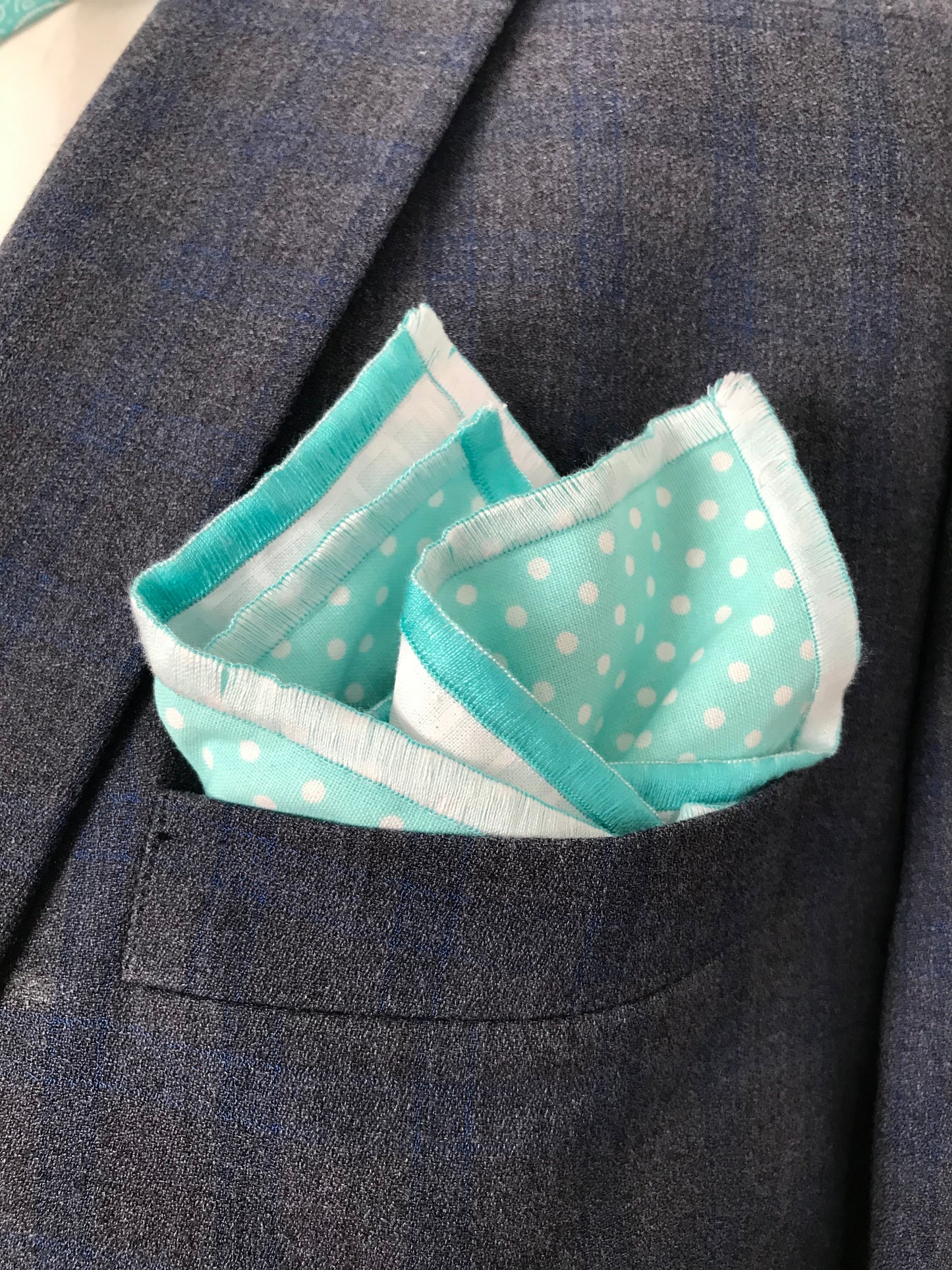 Light tealish paisley Bowtie set (FATBOW)