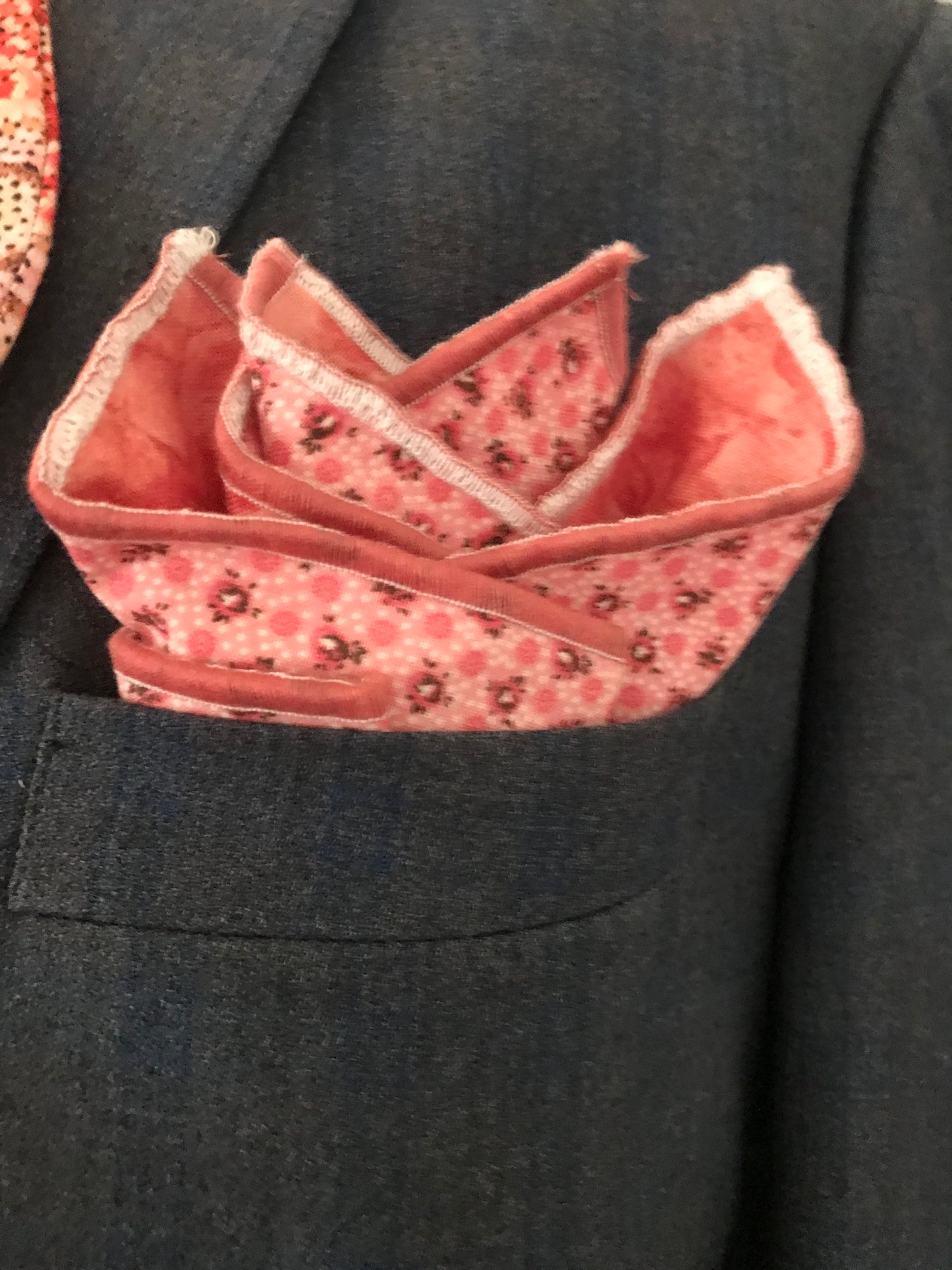 Rosey red print Bowtie Set (FATBOW)
