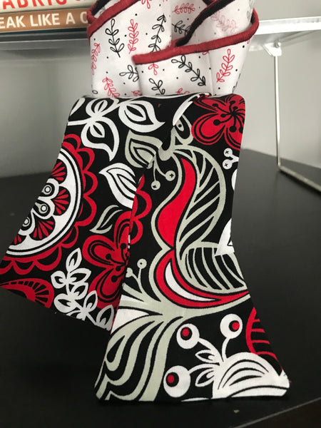 Red and black print paisley Bowtie set