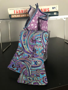 Purple print Bowtie Set