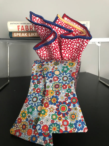 Multi. Color print Bowtie Set
