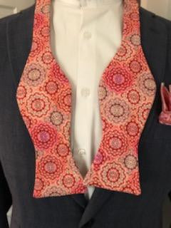 Red rosey bowtie set
