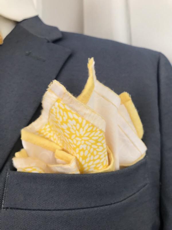 Yellow print bowtie set (Fatbow)