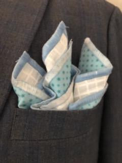 Coral blues reversible bowtie set (Fatbow)