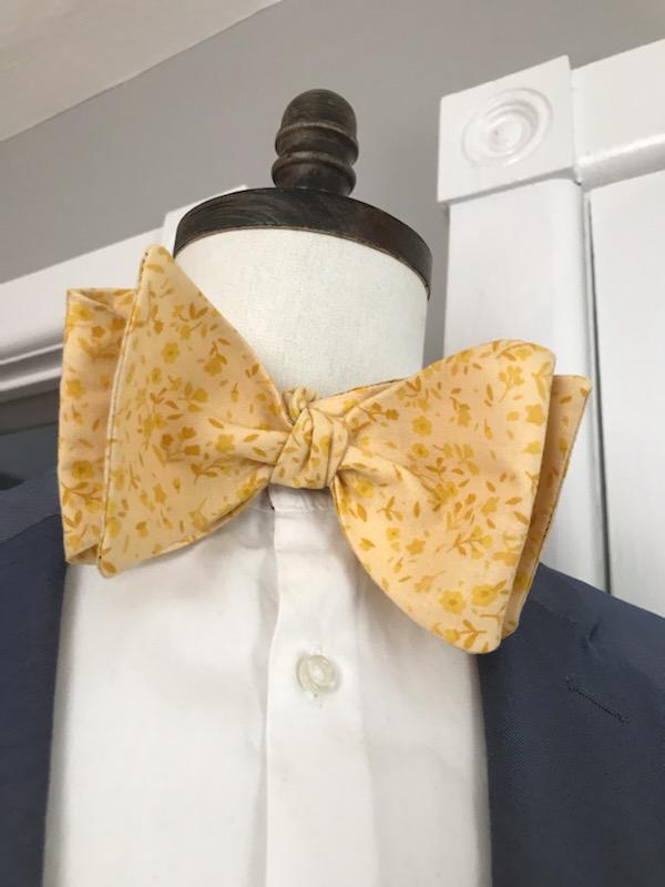 Yellow print bowtie set (Fatbow)