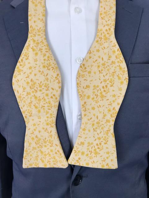 Yellow print bowtie set (Fatbow)