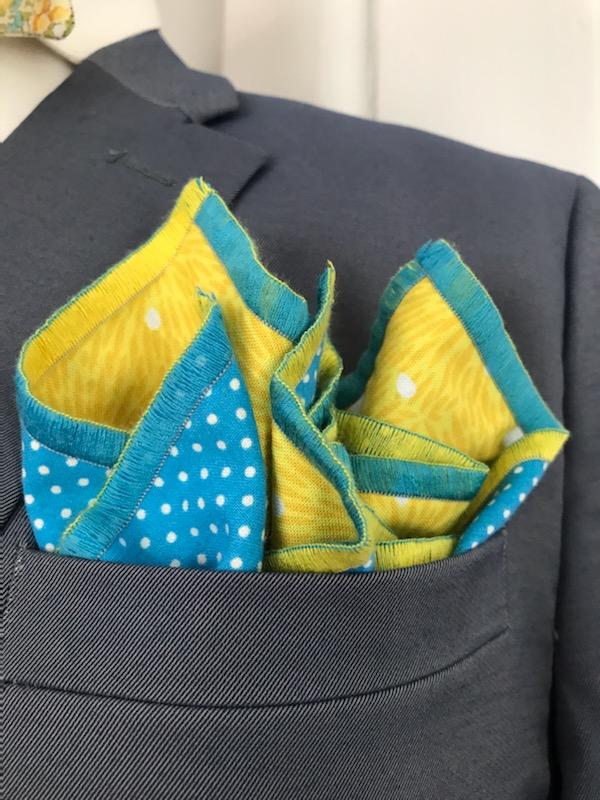 Yellow flower print bowtie set (Fatbow)