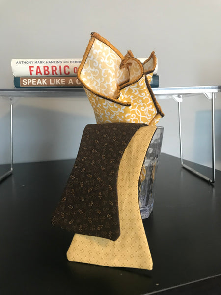 Brown and Gold Bowtie Set