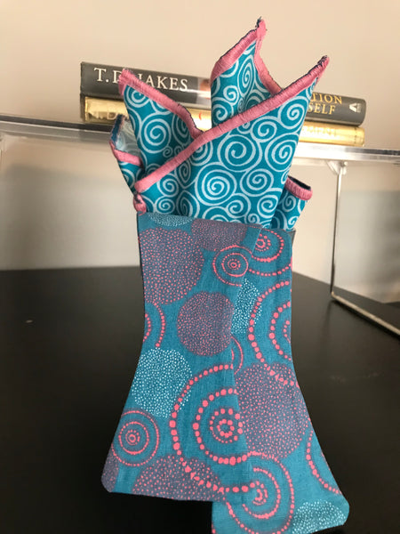 Pink and Teal Bowtie Set