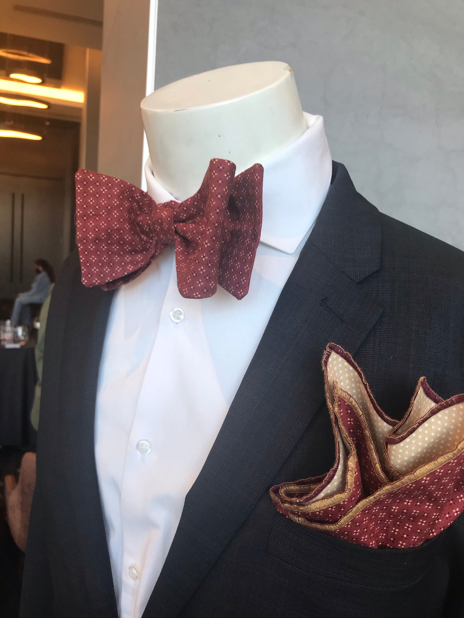 RUST PRINT HANDMADE BOWTIE