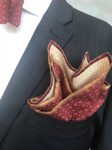 RUST PRINT HANDMADE BOWTIE
