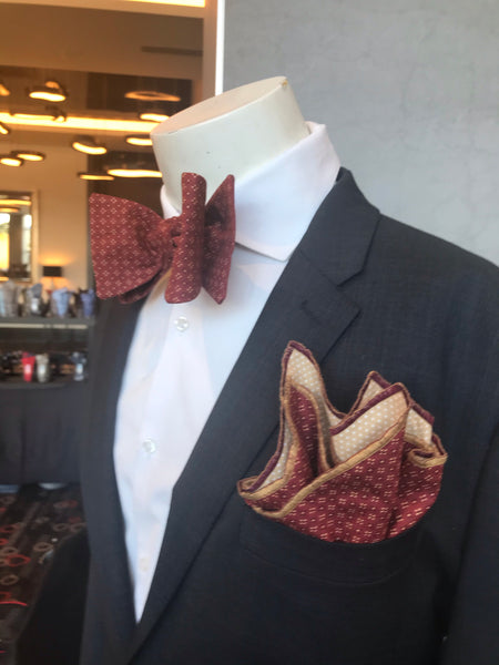 RUST PRINT HANDMADE BOWTIE