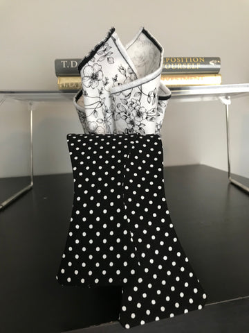 Black dots Bowtie Set