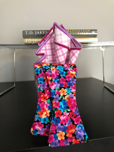 Multi color print Bowtie Set
