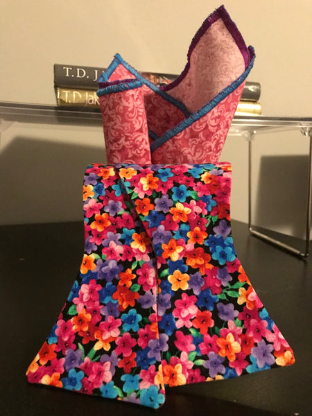 Multi color print Bowtie Set